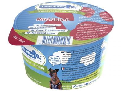 Cold & Dog Frozen Rind-Karotte Hundeeis 90 ml (Inhalt Paket: 96 Stück)