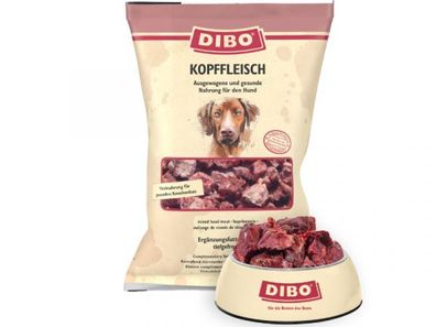Dibo Kopffleisch Hundefutter tiefgekühlt 2000 g (Inhalt Paket: 8 Stück)