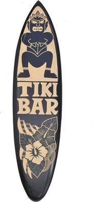 Tiki Bar Tribal Dancer Deko Surfboard 100cm Surfbrett aus Holz Hawaii Maui Stil Tiki