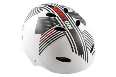 Fahrradhelm Volare - Skate-Helm - No Limits - Weiss Grau Rot