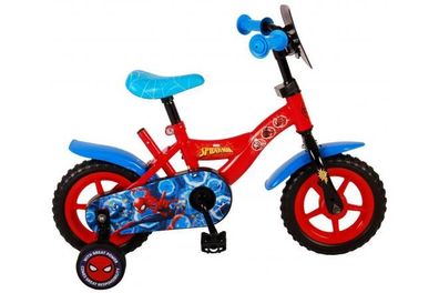 Spider-Man Children's Bicycle - Boys - 10 inch - Red / Blue - Fester Gang