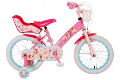 Disney Princess Kinderfahrrad - Mädchen - 16 Zoll - Rosa - Zwei-Hand-Bremsen
