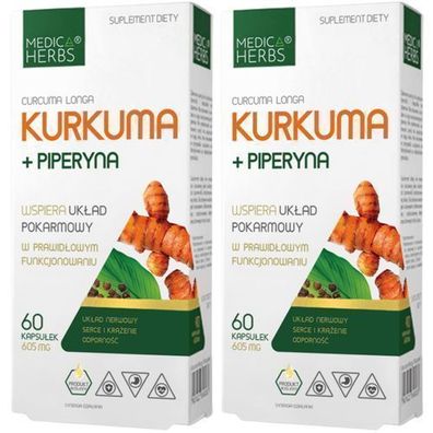 Kurkuma + 95% Piperin Pfeffer Curcuma Extrakt Bio Natürlich 600mg 120 Kapseln