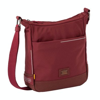 camel active City Cross Bag M Dunkelrot