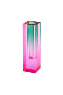Gift Company Sari, Kristallglas, Vase H14cm, pink/ grün, 1127603013 1 St