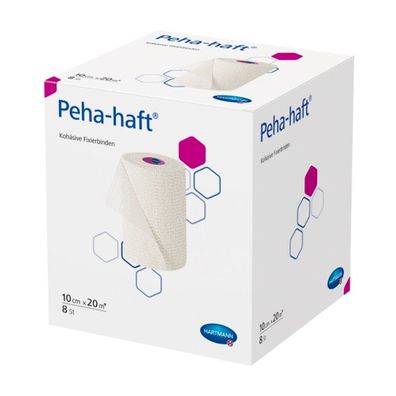Hartmann Peha-haft® latexfrei Fixierbinde, 10 cm x 20 m - 8 Stk. | Packung (8 Stück)