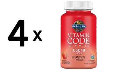 4 x Vitamin Code CoQ10, Strawberry - 60 gummies