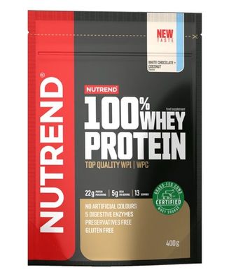 100% Whey Protein, White Chocolate + Coconut - 400g