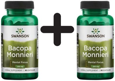 2 x Bacopa Monnieri Extract BaCognize, 250mg - 90 caps
