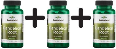 3 x Dandelion Root, 515mg - 60 caps