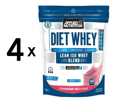 4 x Diet Whey, Strawberry - 1000g