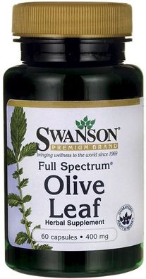 Full Spectrum Olive Leaf, 400mg - 60 caps