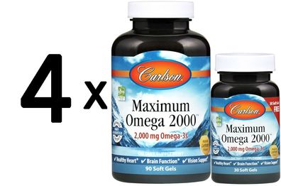 4 x Maximum Omega 2000 - 90 + 30 softgels