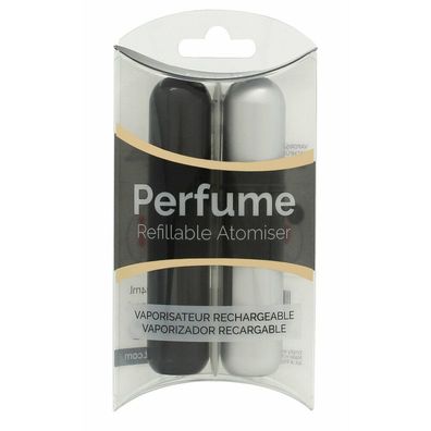 PressIt Refillable Parfum Zerstäuber Duo Pack - Black & Silver