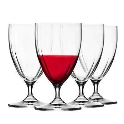 Krosno Prima Lumi Elegante Gläser für Rotwein | Set 4 | 360 ml | Spülmaschine