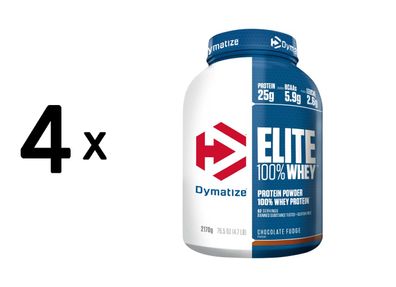 4 x Dymatize Elite Whey (2170g) Chocolate Fudge