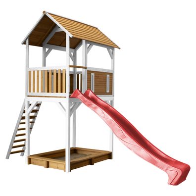 AXI Spielhaus Dory mit Sandkasten & roter Rutsche