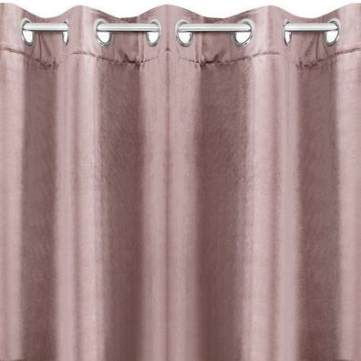 Vorhang Gardine Verdunklungsgardinen mit Ösen 140x250 cm puderrosa Blickdicht Deko