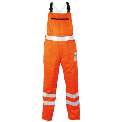 BIRKE, Warn- & Schnittschutz-Latzhose, EN 471/2, EN 381, Orange, Gr.54