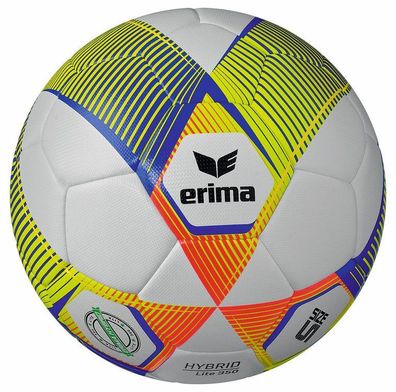 10er Ballpaket Erima Hybrid Lite Fußball new royal coral Gr. 5 350g + Ballnetz gratis