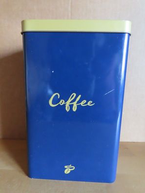 Blechdose Gebäckdose Kaffeedose blau Tchibo / ca. 19,1cm h