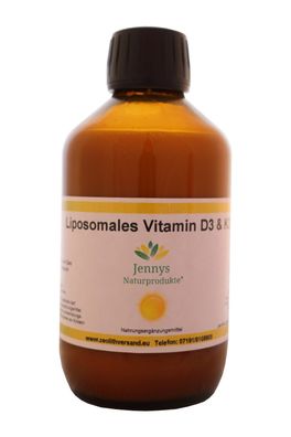Liposomales Vitamin D3 und K2 - 250 ml - Herstellung in Deutschland - ohne Gentechnik
