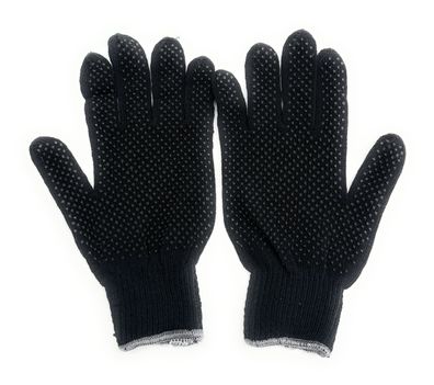 10 Paar Handschuhe Montagehandschuhe Arbeitshandschuhe PVC-Noppen Schwarz Grau