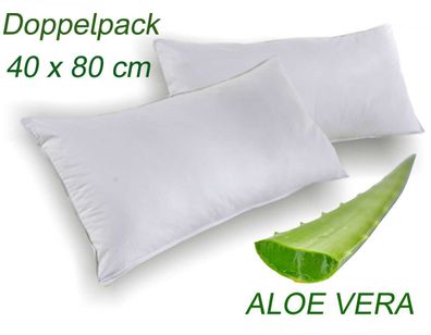 Kopfkissen Aloe Vera 2er Pack 40x80 cm Hotel Pension