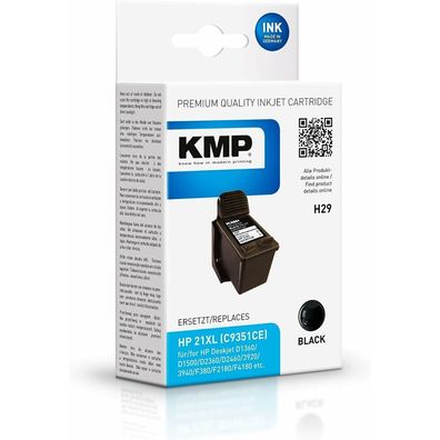 KMP H29 schwarz Tintenpatrone ersetzt HP 21XL (C9351AE)