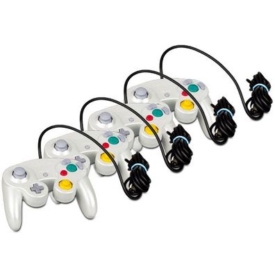 4 Original Gamecube Controller - PADS in PEARL WHITE - WEIß - WEISS