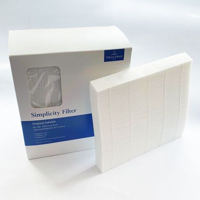 Villeroy und Boch Filterset 4x Filter für Elegance Line Ersatzfilter für Smart und S