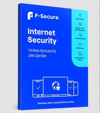 F-Secure Internet Security 2024 (vormals Safe) 3 Geräte, 1 Jahr, Download