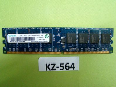 1GB Ramaxel RAM PC2-5300U CL5 2Rx8 RML1320EG38D7W-667 #KZ-564