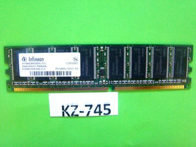 Qimonda HYS64D64300HU-5-C' 512 MB DDR-RAM non-ECC PC-3200 ' #KZ-745