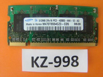 Samsung M470T6554CZ3-CD5 (512 MB, PC2-4200 (DDR2-533), DDR2 RAM, 533 MHz #KZ-998