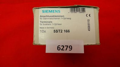 10x Siemens 5ST2 166 Anschlußklemmen für Sammelschienen 1 + 2 phasig Neu OVP