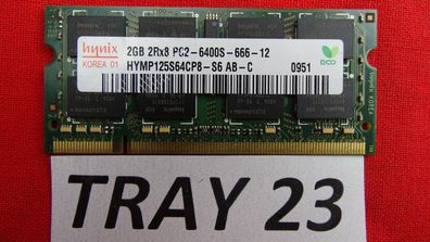 Hynix 2GB 2Rx8 PC2-6400S 800 Mhz HYMP125S64CP-S6