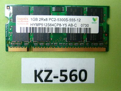 Hynix HYMP512S64CP8-Y5 AB-C'1 GB DDR2 RAM 2Rx8 PC2-5300S DDR2-667 ' #KZ-560