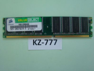 Corsair Value Select - DDR 512 MB - DIMM - 400 MHz / PC3200 - CL2.5 #KZ-777