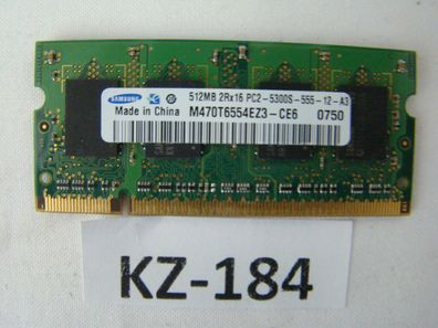 Samsung RAM DDR2 512 MB SO-Dimm 2Rx16 SO-DIMM M470T6554EZ3-CE6 #KZ-184