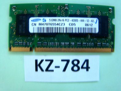 Samsung M470T6554CZ3-CD5 (512 MB, PC2-4200 (DDR2-533), DDR2 RAM, 533 MHz #KZ-784