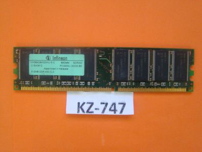 512MB Qimonda DDR1-400 RAM PC3200U CL3 HYS64D64320HU-5-C Speicher-Modul