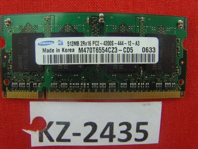 512MB Samsung M470T6554CZ3-CD5 2Rx16 PC2-4200S 533 Mhz #Kz-2435