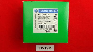 Telemecanique GV2 ME03 / GV2ME03 Motorschutzschalter 0,25A-0,40A TeSys-034299