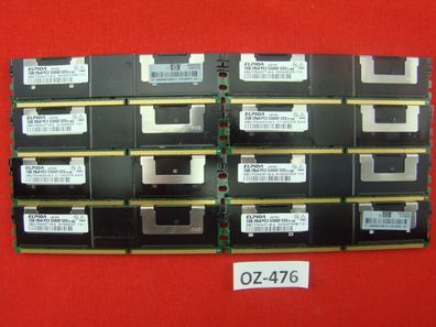 ELPIDA 8GB 4x2GB SERVER RAM 2Rx4 PC2-5300F-555-11-B0 EBE21FD4ACFT-6E-E #OZ-476