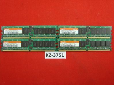 4GB 4x1GB Hynix DDR2-400 RAM PC2-3200R 1Rx4 ECC HYMP512R724-E3 AA-A #KZ-3751