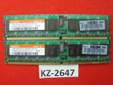 2x Hynix HYMP512R724-E3 4x1GB-Kit DDR2 SD-RAM 400 Arbeitsspeicher #KZ-2647