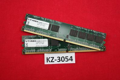 2GB (2x1GB) Kit of 2 DDR2 PC (Desktop) RAM PC2-5300U 667MHz #KZ-3054