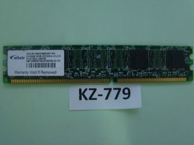 Elixir 512 MB DDR-333Mhz-CL2.5 PC2700U M2U5164DS88A0F-6K #KZ-779