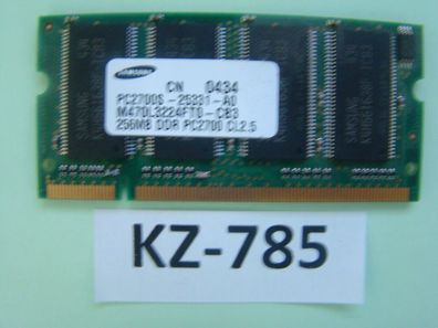 256MB Samsung DDR1 Notebook RAM PC2100S 266MHzSO-DIMM M470L3224FT0-CB0 #KZ-785